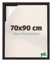 Lyon MDF Schattenfugenrahmen 70x90cm Eiche Dunkel Vorne Messe | Yourdecoration.at