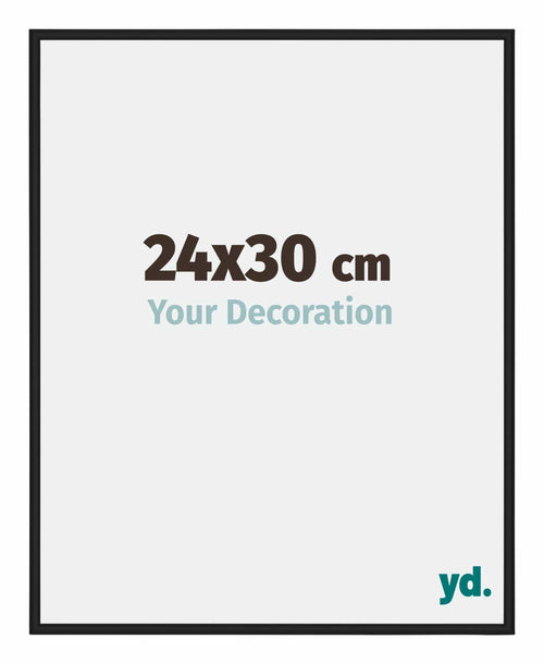 Miami Aluminium Bilderrahmen 24x30cm Schwarz Hochglanz Vorne Messe | Yourdecoration.at