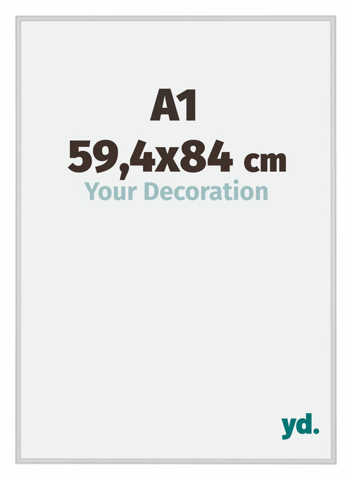 Miami Aluminium Bilderrahmen 59 4x84cm A1 Silber Matt Vorne Messe | Yourdecoration.at