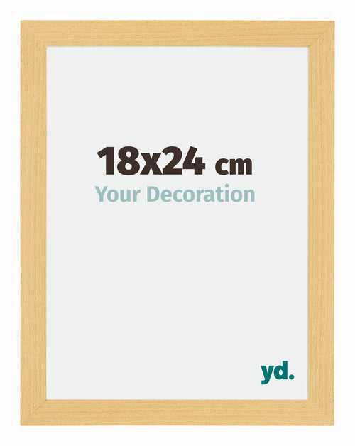 Mura MDF Bilderrahmen 18x24cm Buche Dekor Vorne Messe | Yourdecoration.at