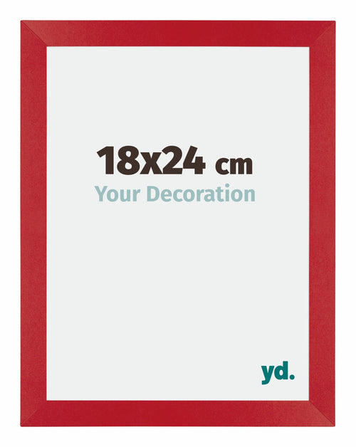 Mura MDF Bilderrahmen 18x24cm Rot Vorne Messe | Yourdecoration.at