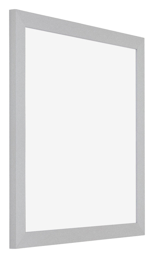 Mura MDF Bilderrahmen 20x20cm Silber Matt Vorne Schrag | Yourdecoration.at
