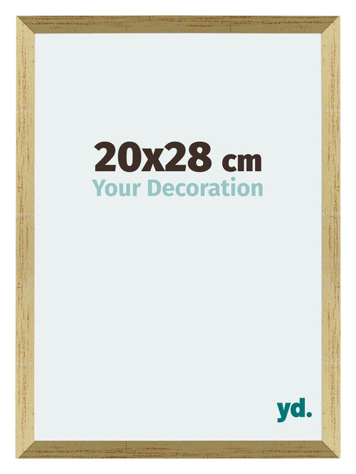 Mura MDF Bilderrahmen 20x28cm Gold Glanz Vorne Messe | Yourdecoration.at