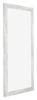 Mura MDF Bilderrahmen 20x40cm Silberglanz Vintage Vorne Schrag | Yourdecoration.at