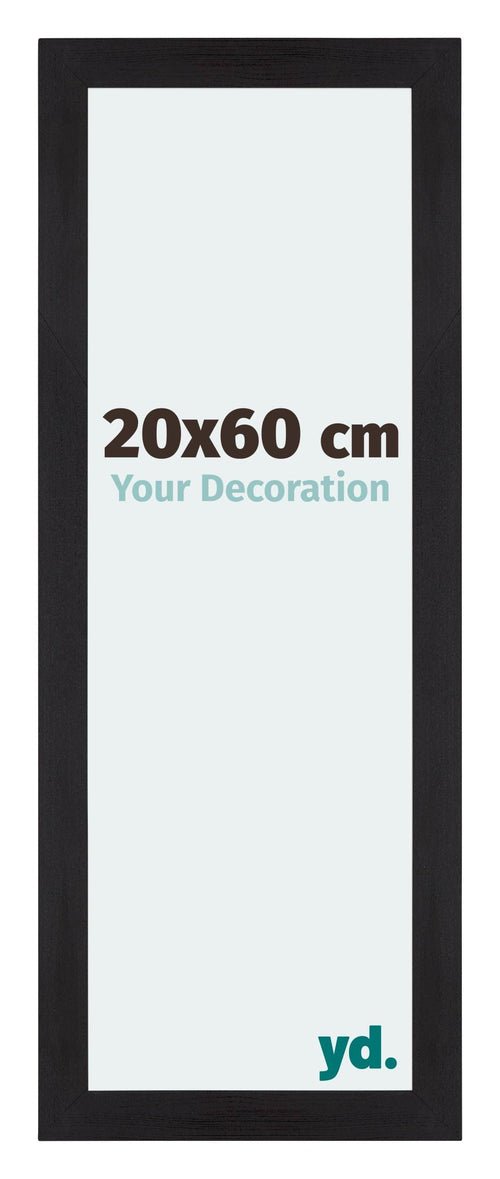 Mura MDF Bilderrahmen 20x60cm Schwarz Gemasert Vorne Messe | Yourdecoration.at
