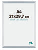 Mura MDF Bilderrahmen 21x29 7cm A4 Aluminium Geburstet Vorne Messe | Yourdecoration.at