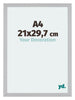 Mura MDF Bilderrahmen 21x29 7cm A4 Silber Matt Vorne Messe | Yourdecoration.at