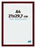 Mura MDF Bilderrahmen 21x29 7cm A4 Weinrot Gewischt Messe | Yourdecoration.at