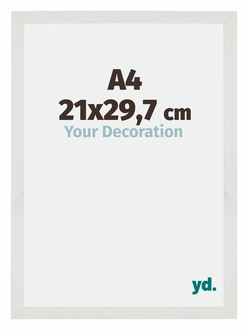 Mura MDF Bilderrahmen 21x29 7cm A4 Weiss Matt Vorne Messe | Yourdecoration.at