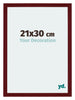 Mura MDF Bilderrahmen 21x30cm Weinrot Gewischt Vorne Messe | Yourdecoration.at