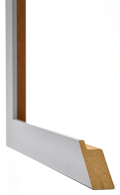 Mura MDF Bilderrahmen 25x30cm Silber Matt Detail Querschnitt | Yourdecoration.at