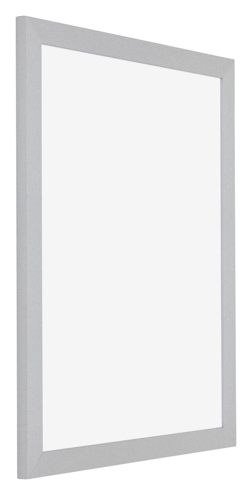 Mura MDF Bilderrahmen 25x30cm Silber Matt Vorne Schrag | Yourdecoration.at