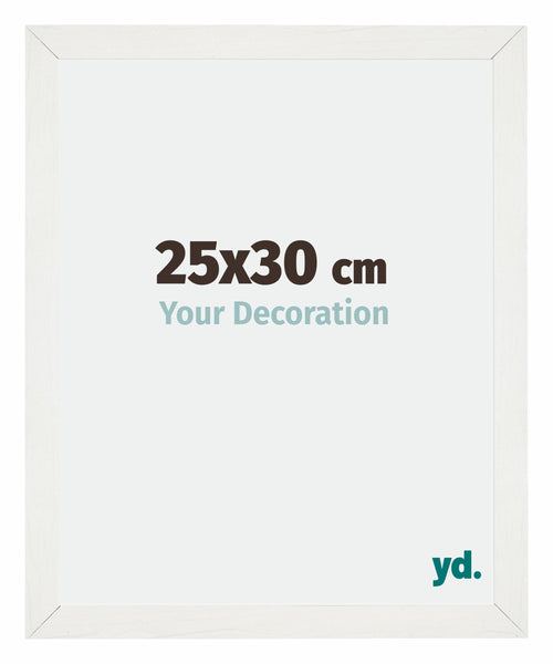 Mura MDF Bilderrahmen 25x30cm Weiss Gewischt Vorne Messe | Yourdecoration.at
