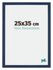 Mura MDF Bilderrahmen 25x35cm Dunkelblau Gewischt Vorne Messe | Yourdecoration.at