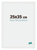 Mura MDF Bilderrahmen 25x35cm Weiss Hochglanz Vorne Messe | Yourdecoration.at