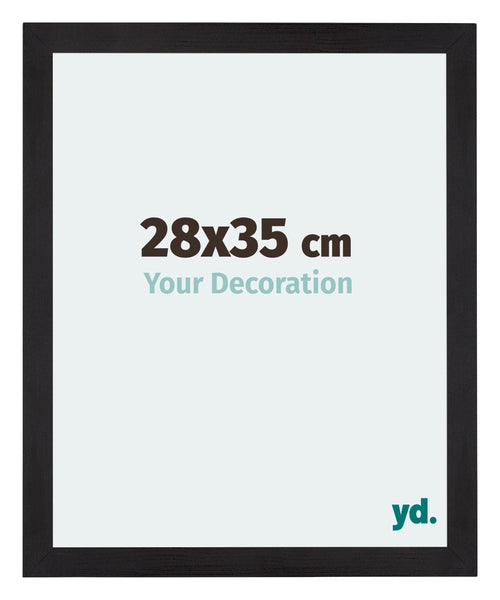 Mura MDF Bilderrahmen 28x35cm Schwarz Gemasert Vorne Messe | Yourdecoration.at