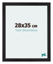Mura MDF Bilderrahmen 28x35cm Schwarz Gemasert Vorne Messe | Yourdecoration.at