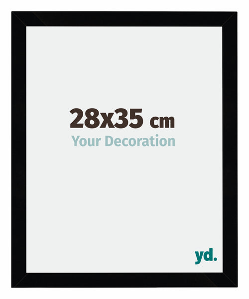 Mura MDF Bilderrahmen 28x35cm Schwarz Hochglanz Vorne Messe | Yourdecoration.at