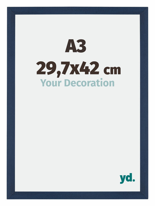Mura MDF Bilderrahmen 29 7x42cm A3 Dunkelblau Gewischt Messe | Yourdecoration.at