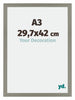 Mura MDF Bilderrahmen 29 7x42cm A3 Grau Messe | Yourdecoration.at