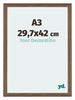Mura MDF Bilderrahmen 29 7x42cm A3 Nussbaum Dunkel Vorne Messe | Yourdecoration.at
