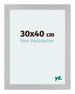 Mura MDF Bilderrahmen 30x40cm Silber Matt Vorne Messe | Yourdecoration.at