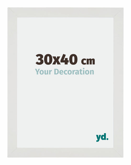 Mura MDF Bilderrahmen 30x40cm Weiss Matt Vorne Messe | Yourdecoration.at