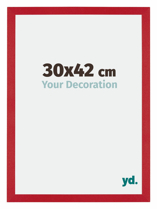 Mura MDF Bilderrahmen 30x42cm Rot Vorne Messe | Yourdecoration.at