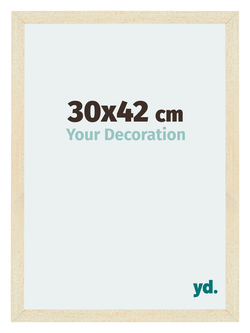 Mura MDF Bilderrahmen 30x42cm Sand Gewischt Vorne Messe | Yourdecoration.at