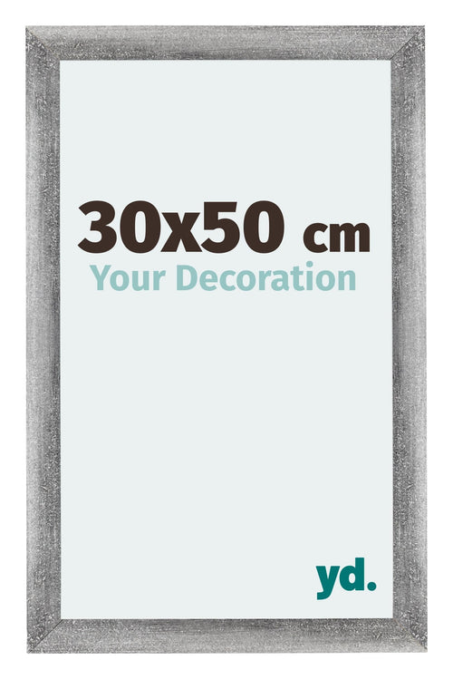 Mura MDF Bilderrahmen 30x50cm Grau Gewischt Vorne Messe | Yourdecoration.at