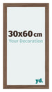 Mura MDF Bilderrahmen 30x60cm Nussbaum Dunkel Vorne Messe | Yourdecoration.at