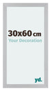 Mura MDF Bilderrahmen 30x60cm Silber Matt Vorne Messe | Yourdecoration.at
