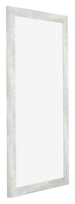 Mura MDF Bilderrahmen 30x60cm Silberglanz Vintage Vorne Schrag | Yourdecoration.at