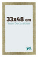 Mura MDF Bilderrahmen 33x48cm Gold Antik Vorne Messe | Yourdecoration.at