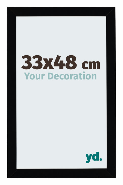 Mura MDF Bilderrahmen 33x48cm Schwarz Hochglanz Vorne Messe | Yourdecoration.at