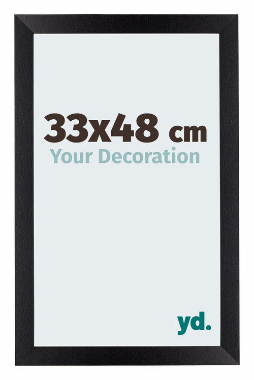 Mura MDF Bilderrahmen 33x48cm Schwarz Matt Vorne Messe | Yourdecoration.at