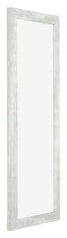 Mura MDF Bilderrahmen 33x98cm Silberglanz Vintage Vorne Schrag | Yourdecoration.at