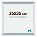 Mura MDF Bilderrahmen 35x35cm Aluminium Geburstet Vorne Messe | Yourdecoration.at