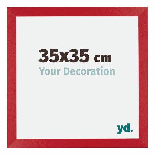 Mura MDF Bilderrahmen 35x35cm Rot Vorne Messe | Yourdecoration.at