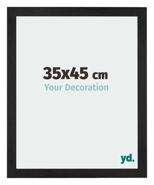Mura MDF Bilderrahmen 35x45cm Schwarz Gemasert Vorne Messe | Yourdecoration.at
