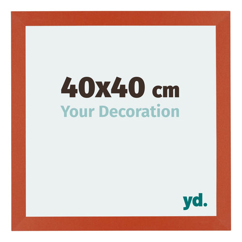 Mura MDF Bilderrahmen 40x40cm Orange Vorne Messe | Yourdecoration.at