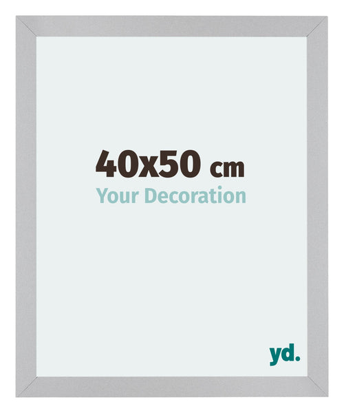 Mura MDF Bilderrahmen 40x50cm Silber Matt Vorne Messe | Yourdecoration.at