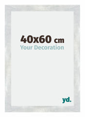 Mura MDF Bilderrahmen 40x60cm Silberglanz Vintage Vorne Messe | Yourdecoration.at