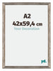 Mura MDF Bilderrahmen 42x59 4cm A2 Metall Vintage Vorne Messe | Yourdecoration.at
