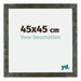 Mura MDF Bilderrahmen 45x45cm Blau Gold Meliert Vorne Messe | Yourdecoration.at