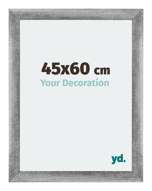 Mura MDF Bilderrahmen 45x60cm Grau Gewischt Vorne Messe | Yourdecoration.at