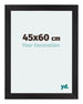 Mura MDF Bilderrahmen 45x60cm Schwarz Gemasert Vorne Messe | Yourdecoration.at