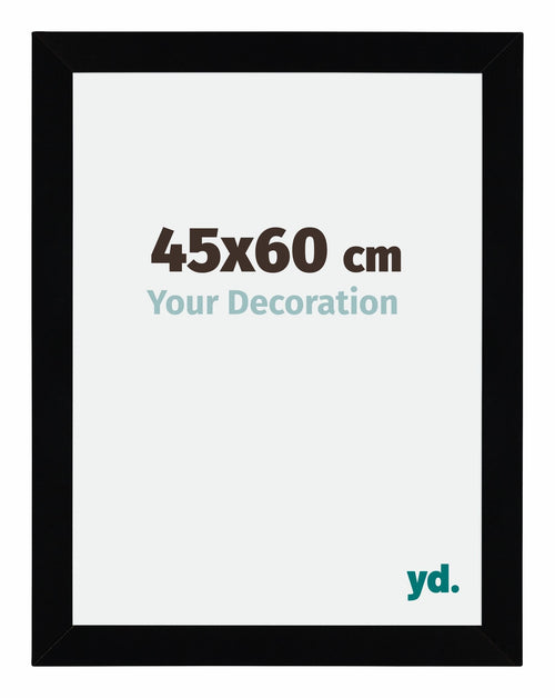 Mura MDF Bilderrahmen 45x60cm Schwarz Hochglanz Vorne Messe | Yourdecoration.at