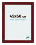 Mura MDF Bilderrahmen 45x60cm Weinrot Gewischt Vorne Messe | Yourdecoration.at