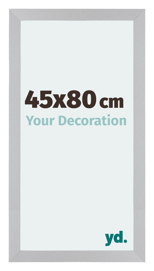 Mura MDF Bilderrahmen 45x80cm Silber Matt Vorne Messe | Yourdecoration.at
